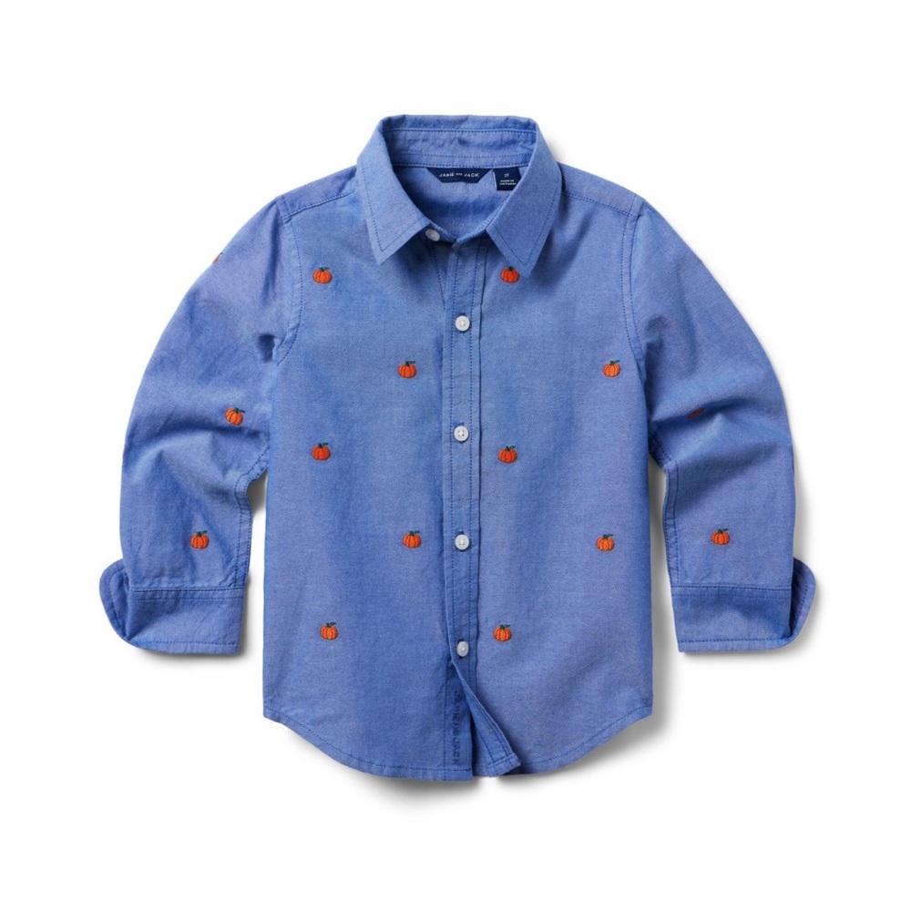Janie and Jack The Embroidered Oxford Shirt